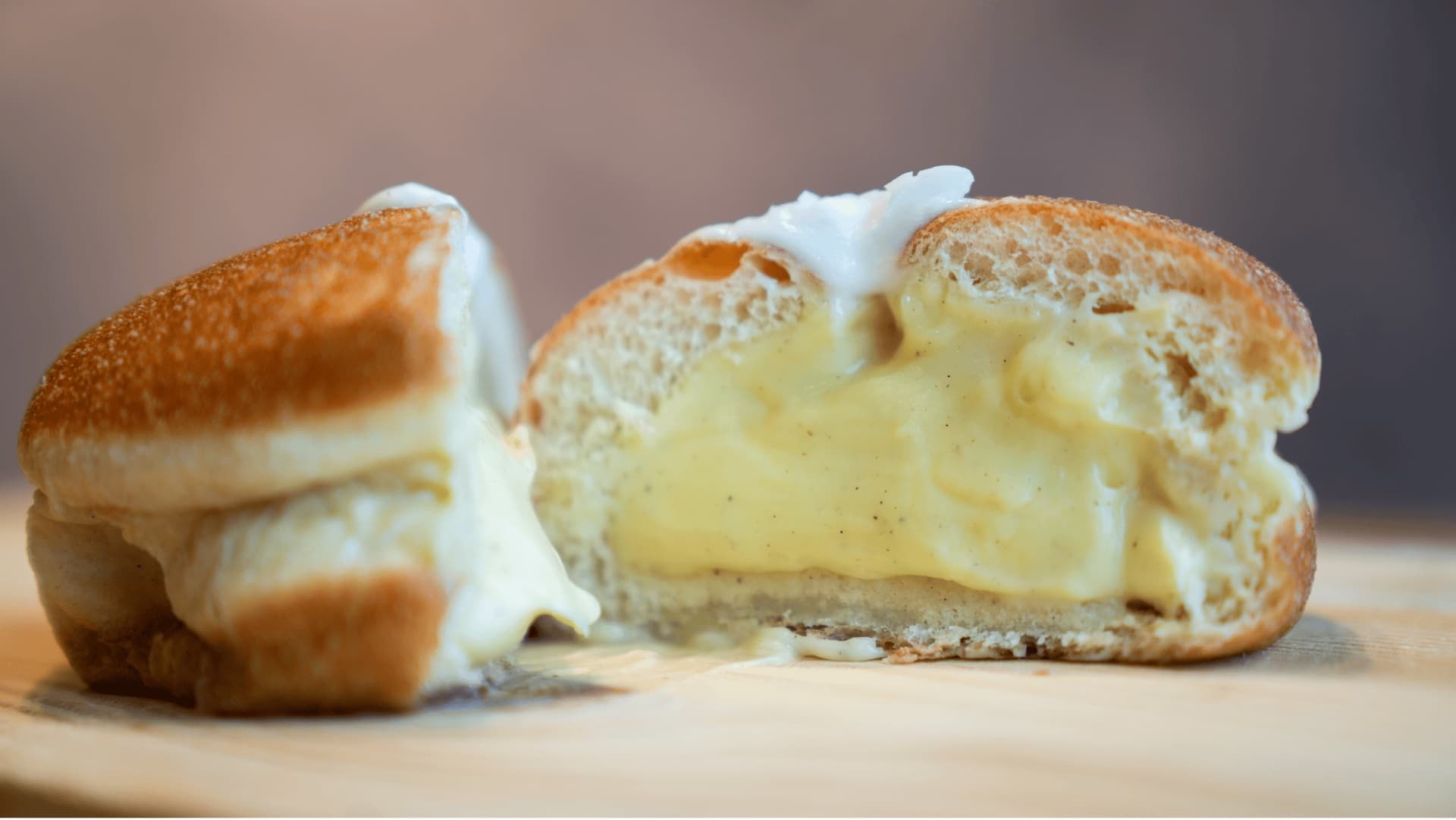 Berlinerbolle med vaniljekrem fra Ryfylke Bakeri